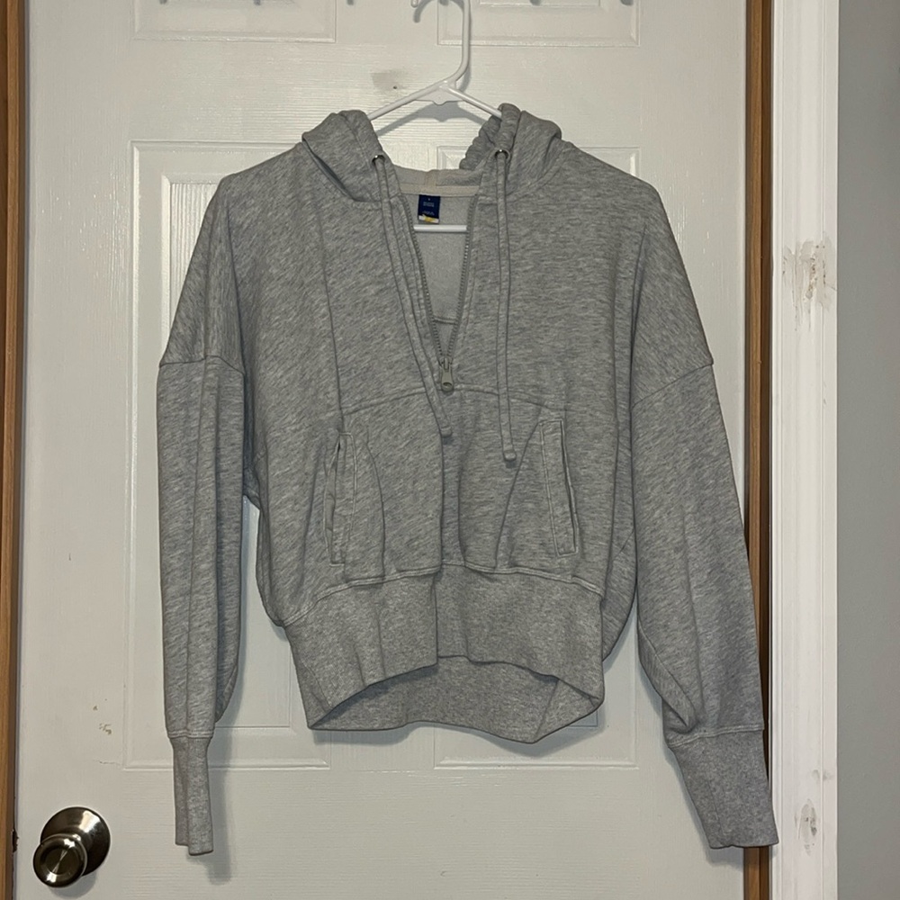 cropped quarter zip